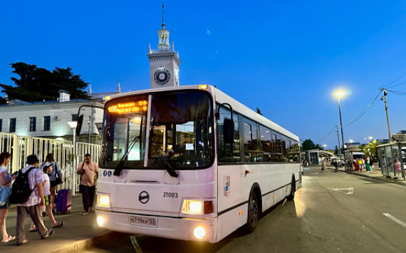 С 1 июля в Сочи начнет работать круглосуточный автобусный маршрут